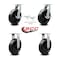 Service Caster 10'' Heavy Duty Phenolic Wheel Caster Set 2 Swivel Lock and Brake 2 Rigid, 4PK CRAN-SCC-KP92S1030-PHR-SLB-BSL-2-R-2 - alternate 5